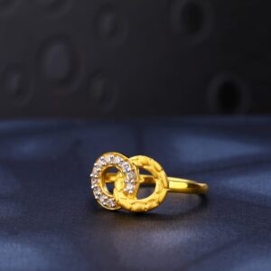 22KT Gold CZ Stylish Ladies Ring LR927