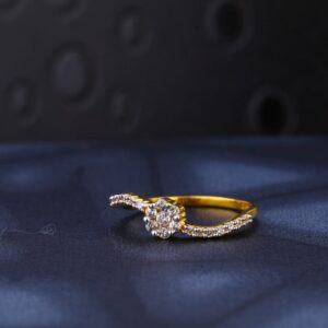 22KT Gold CZ Delicate Ladies Ring LR931