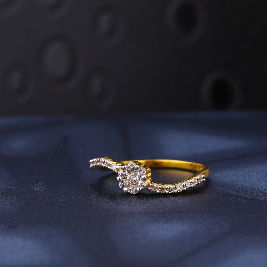 22KT Gold CZ Delicate Ladies Ring LR931