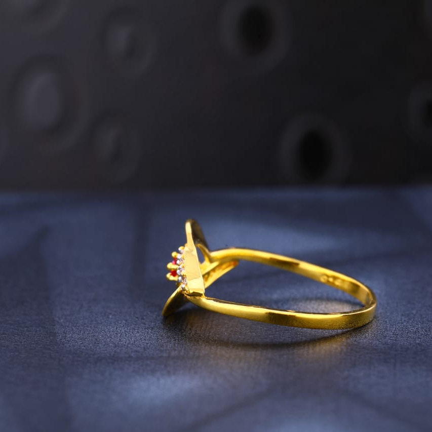 22KT Gold Hallmark Designer Ladies Ring LR940 - Image 2