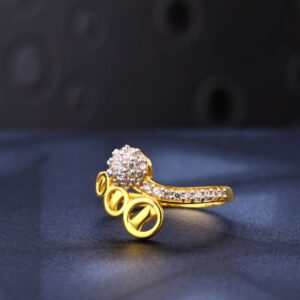916 Gold CZ Hallmark Delicate Ladies Ring LR955