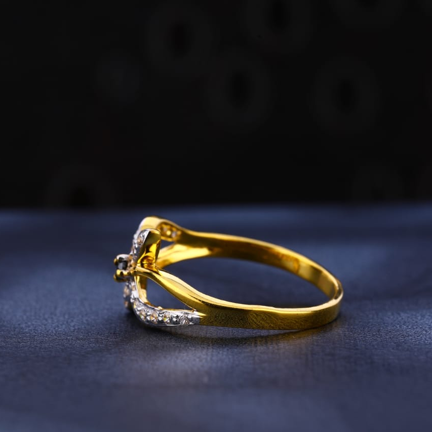 916 Gold CZ Fancy Ladies Ring LR961 - Image 2