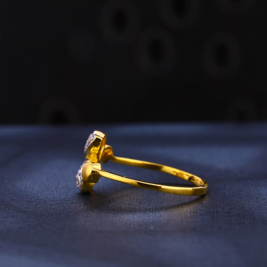 916 Gold CZ Designer Ladies Ring LR963 - Image 2