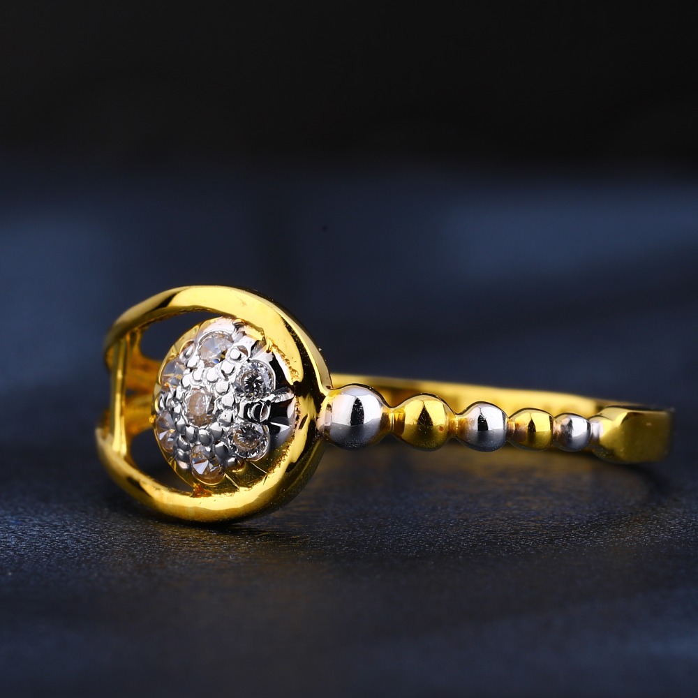 22CT CZ Gold Women's Hallmark Ring LR857