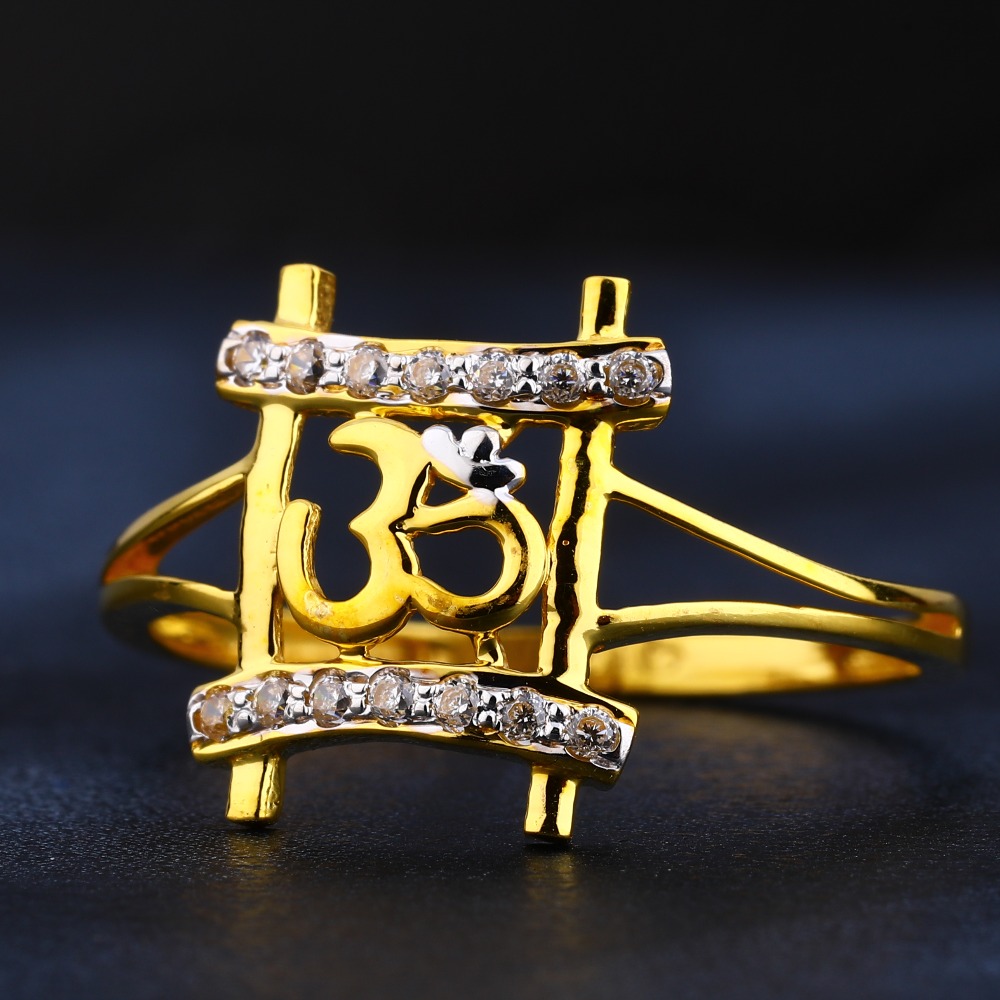 22KT Ladies Gold Stylish CZ Ring LR856