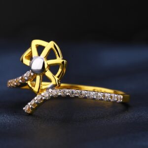 22KT Ladies Gold Exclusive CZ Ring LR853