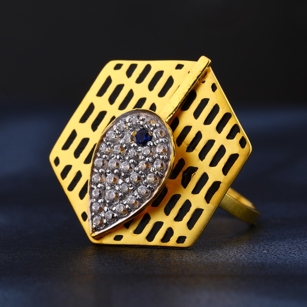22KT Ladies Gold Designer CZ Ring LR851
