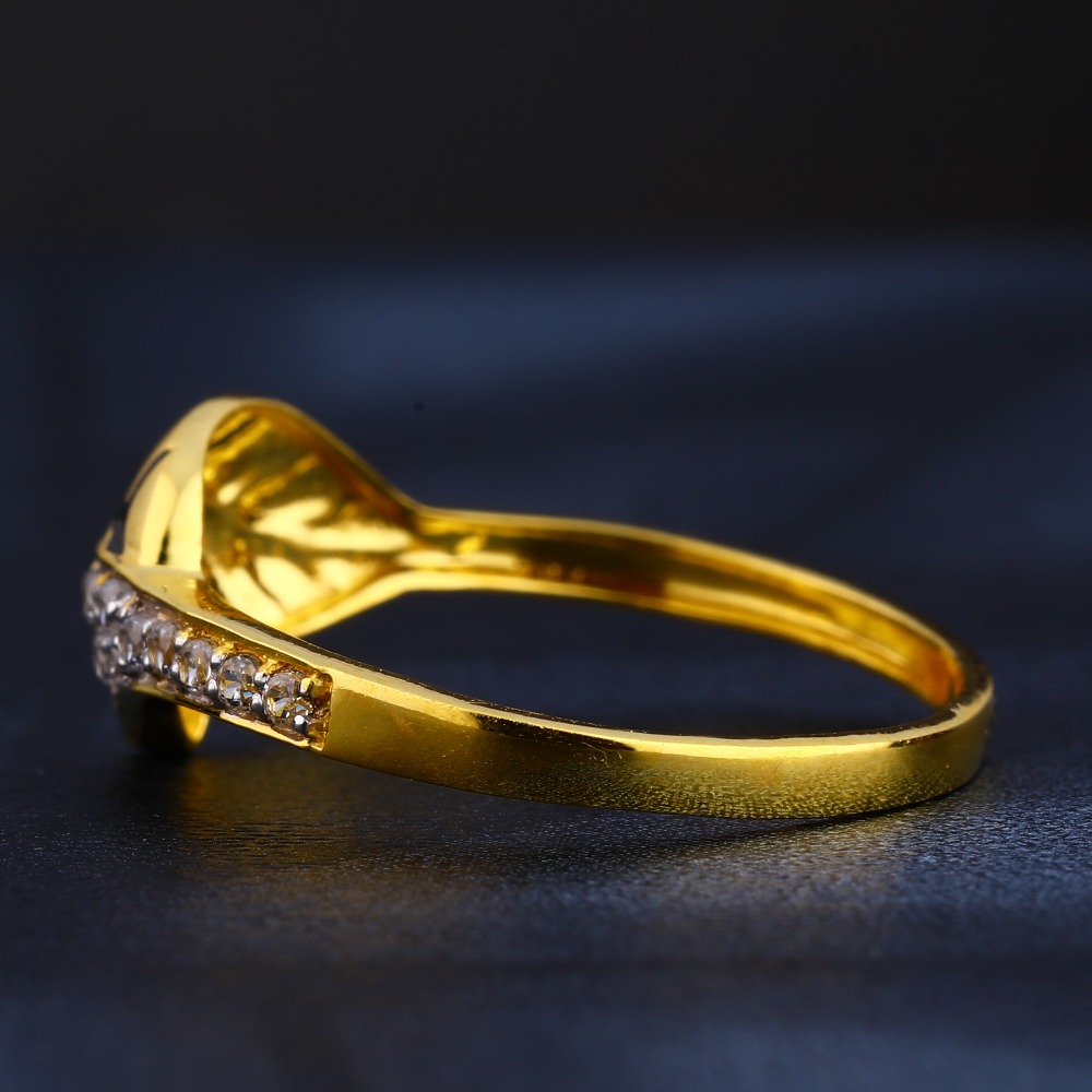 22KT Ladies Gold CZ Ring LR849 - Image 2