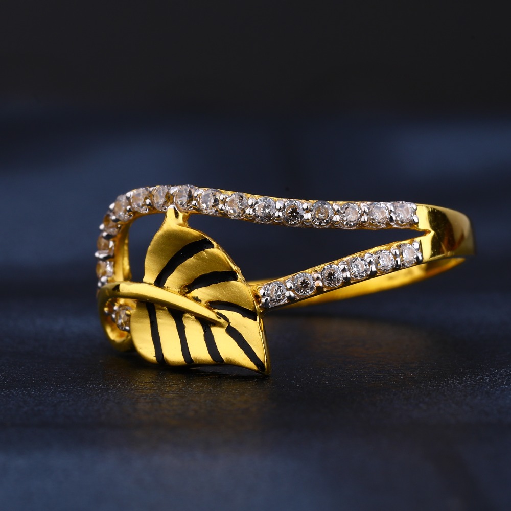 22KT Women's Gold Exclusive Hallmark CZ Ring LR845