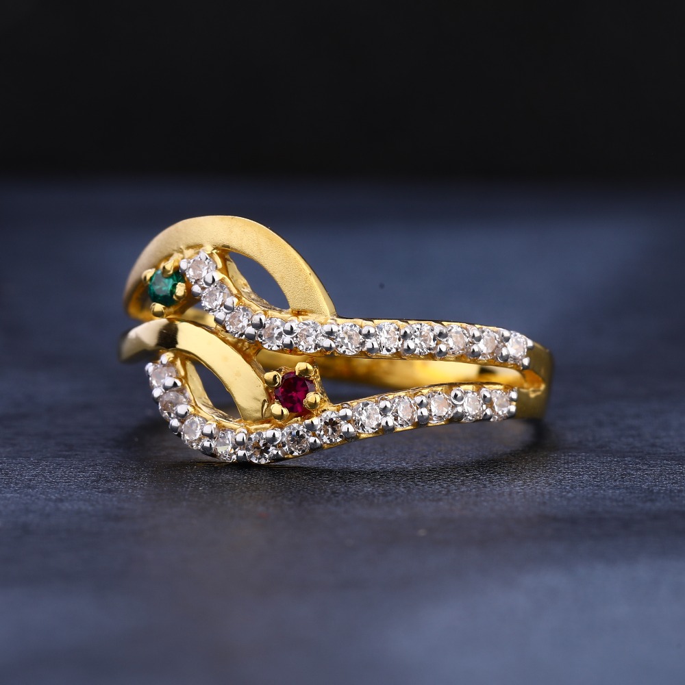 916 Gold CZ  Women's Hallmark Ring LR1124