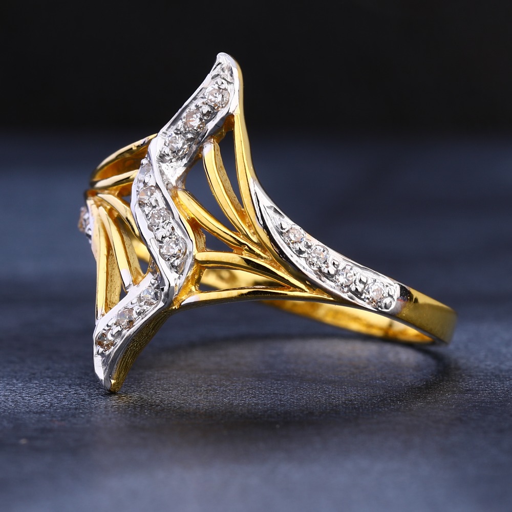 916 Gold CZ  Fancy Ladies Ring LR1121