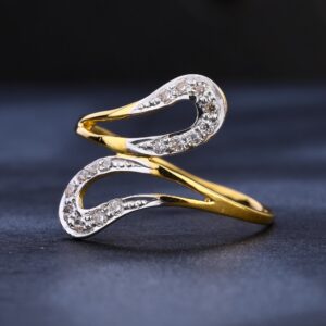 916 Gold CZ  Delicate Ladies Ring LR1119
