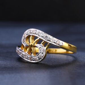 22CT  Gold Women's Delicate Hallmark CZ Ring LR1111
