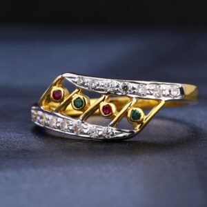 22CT  Gold Women's Designer Hallmark CZ Ring LR1110