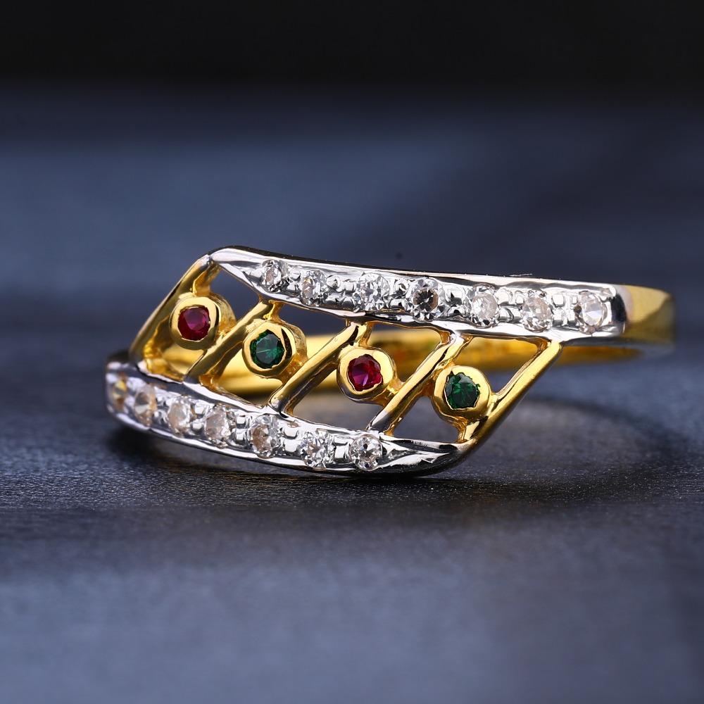 22CT  Gold Women's Designer Hallmark CZ Ring LR1110