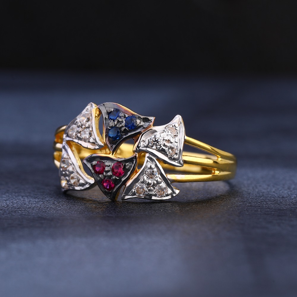 22CT  Gold Women's Classic  Hallmark CZ Ring LR1109
