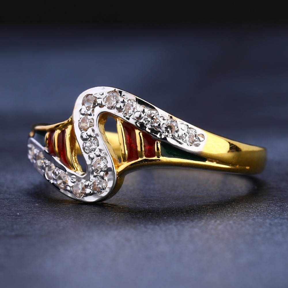 22CT Gold Women's Hallmark CZ Ring LR1108