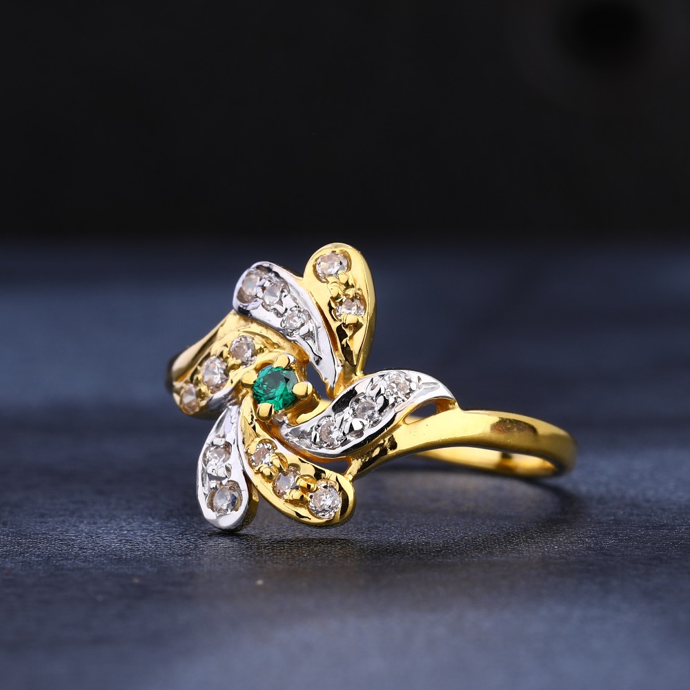 22CT  Gold Fancy Ladies CZ Ring LR1105