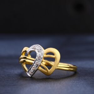 22CT  Gold Delicate Ladies CZ Ring LR1103