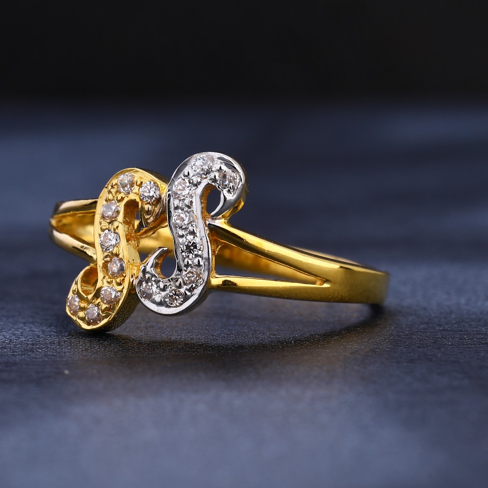 22CT  Gold Designer Ladies CZ Ring LR1102