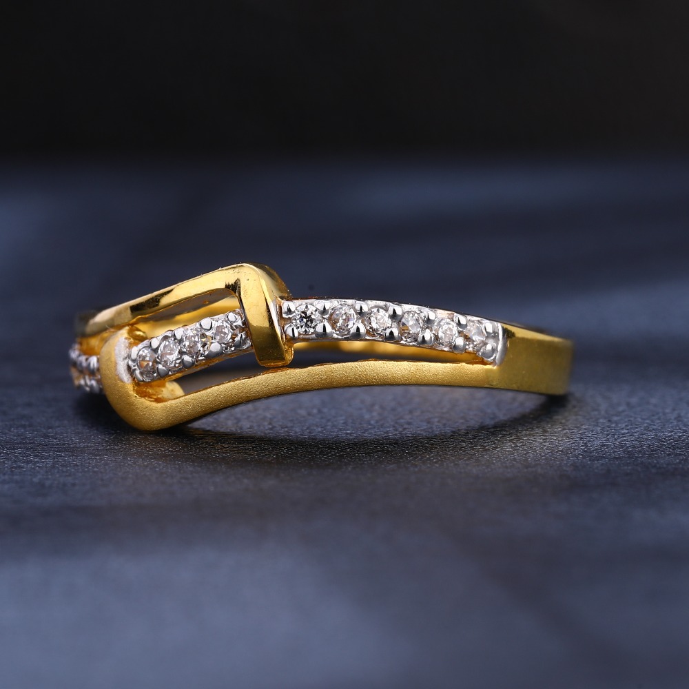 22CT  Gold Ladies CZ Ring LR1100