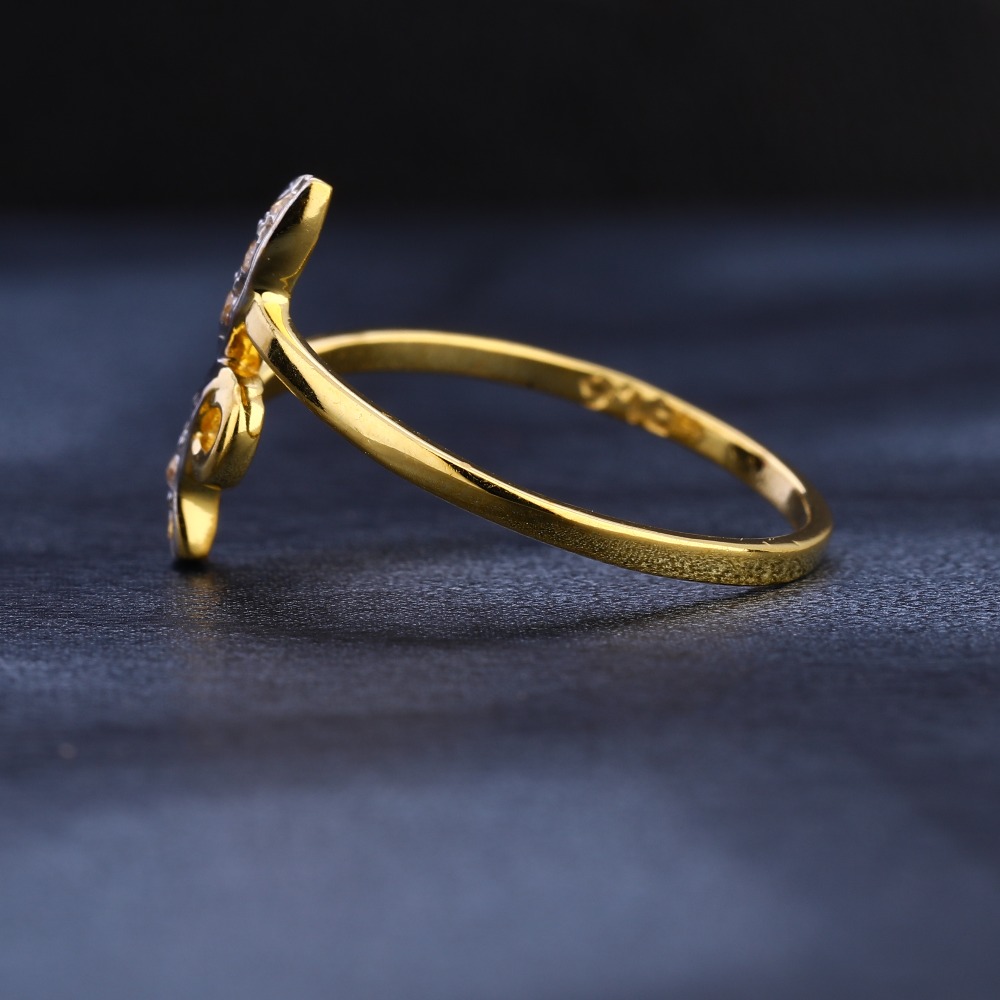22KT CZ Hallmark fancy Women's Gold Ring LR1097 - Image 2