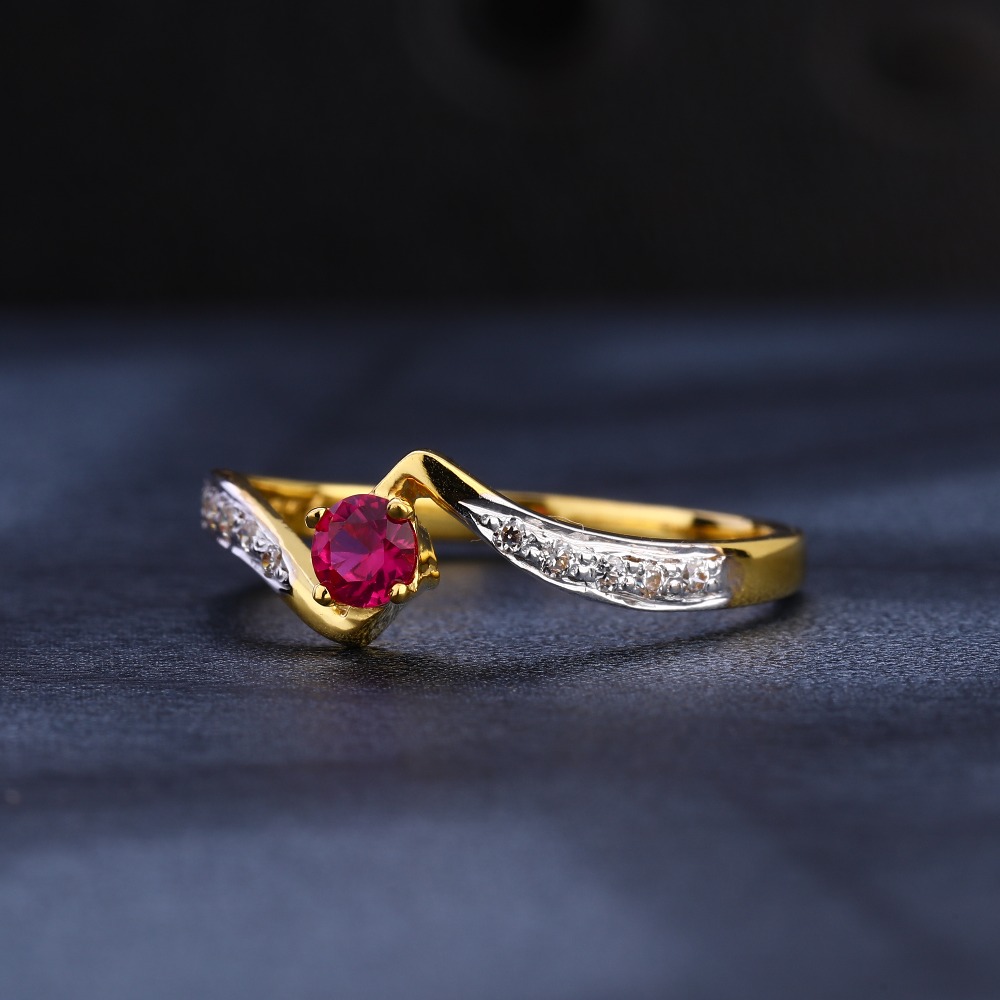22KT CZ Hallmark Designer Women's Gold Ring LR1094