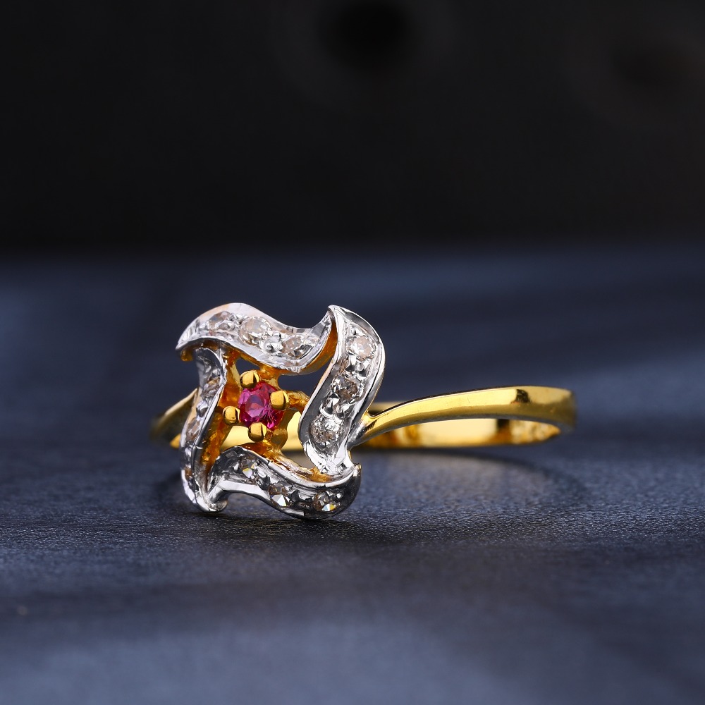 22KT CZ Hallmark Classic  Women's Gold Ring LR1093