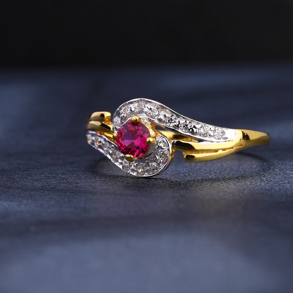 22KT CZ Hallmark Women's Gold Ring LR1092