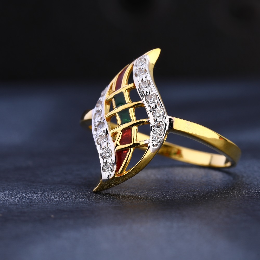 22KT CZ Ladies Gold Ring LR1084