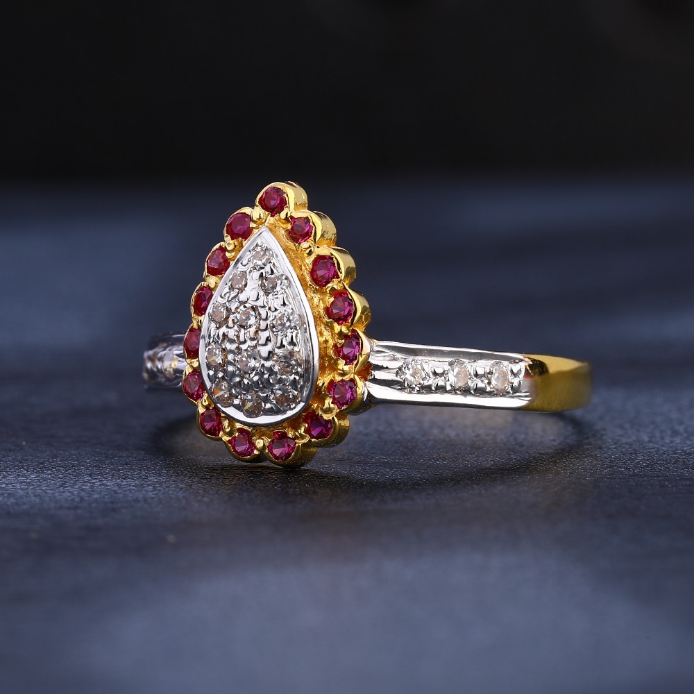 916 Cz Gold Hallmark Fancy Women's Ring LR1081