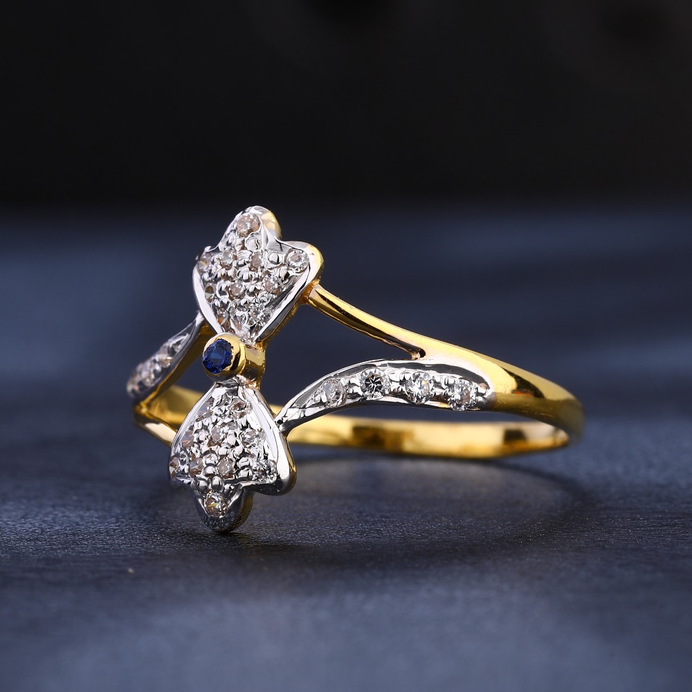 916 Cz Gold Hallmark Delicate Women's Ring LR1079