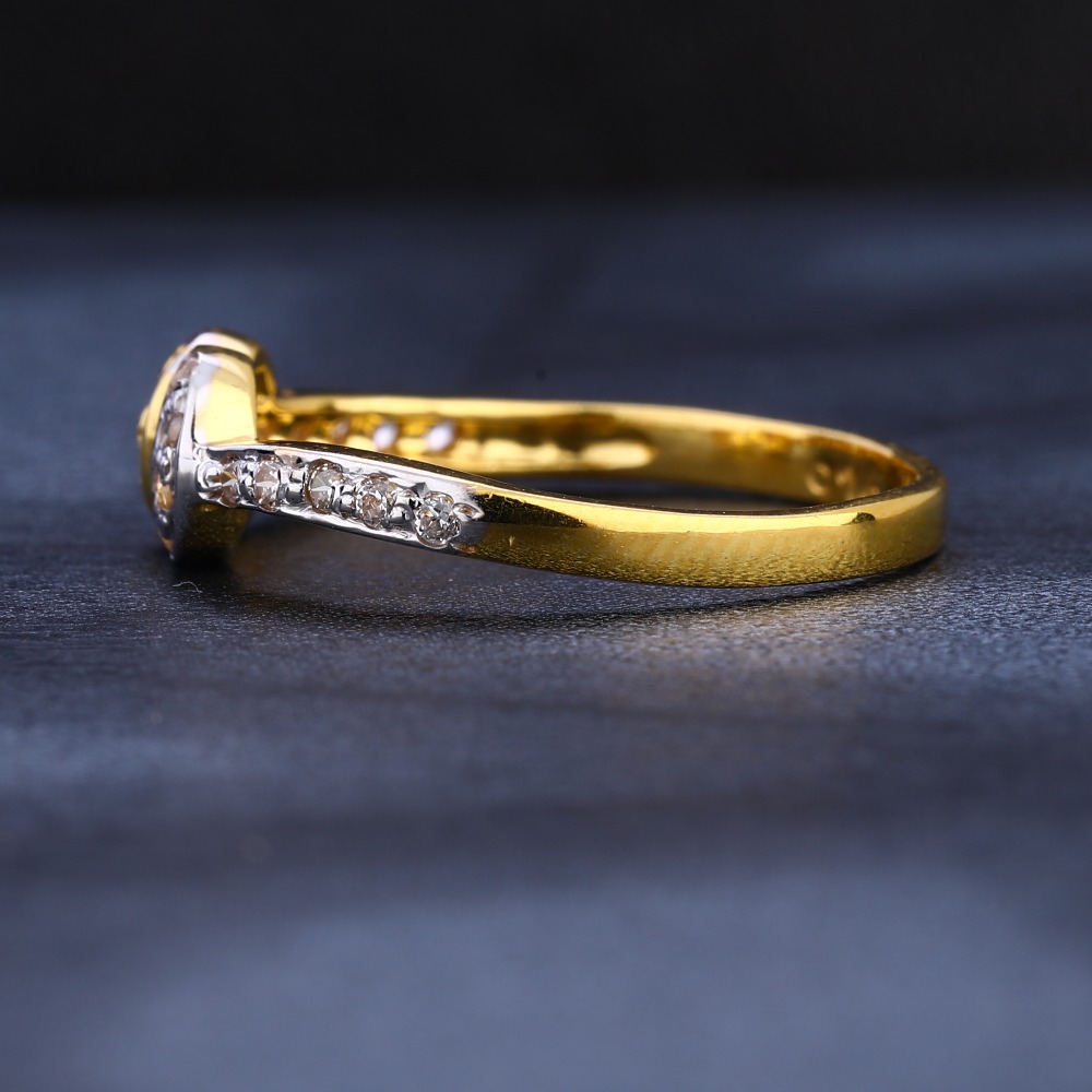 916 Cz Gold Hallmark Classic Women's Ring LR1077 - Image 2