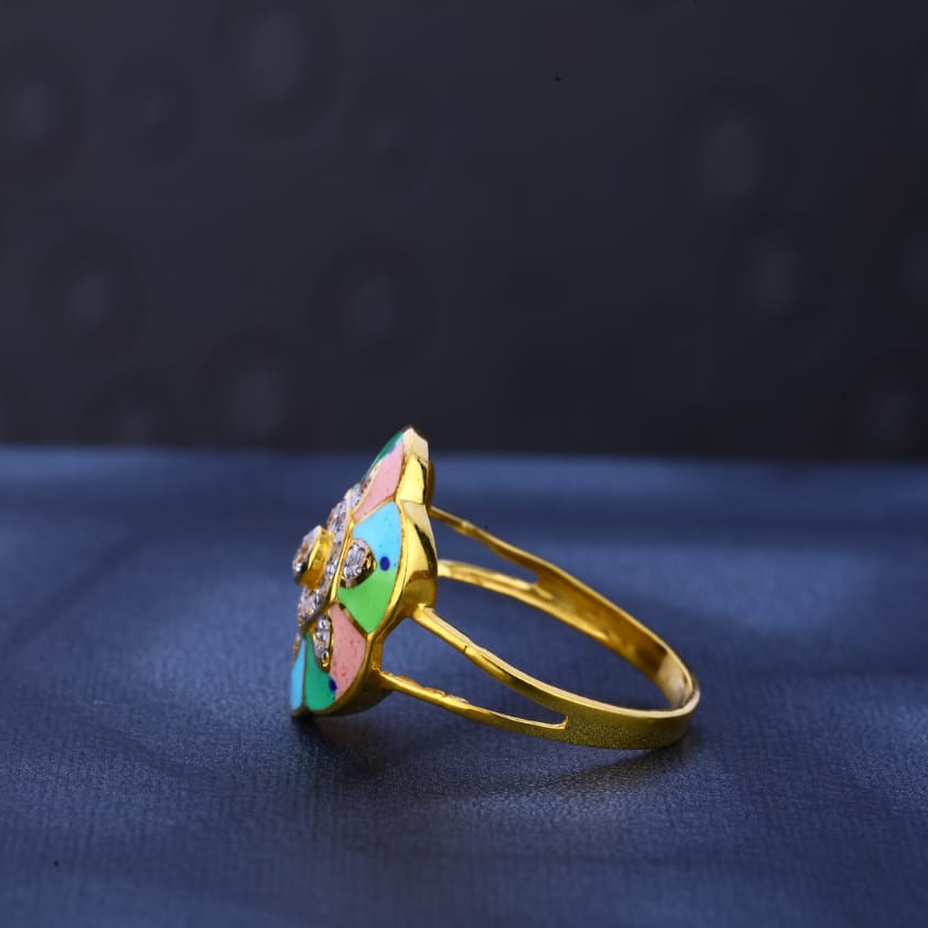 916 Gold CZ Hallmark Gorgeous Ladies Ring LR475 - Image 2