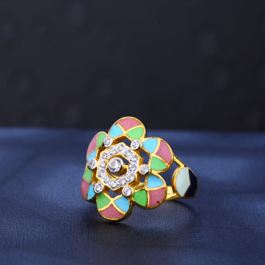 916 gold cz hallmark ladies ring lr480