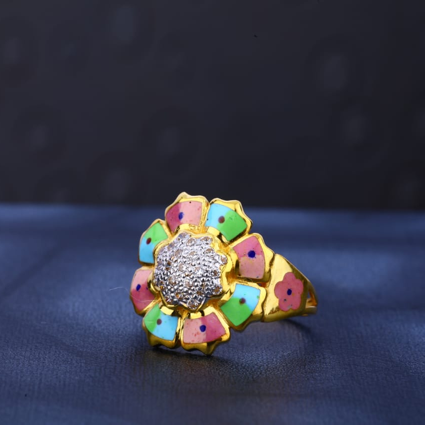 916 Gold CZ Ladies Stylish Ring LR481