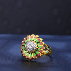 916 Gold CZ Ladies Exclusive Ring LR483