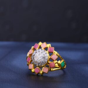 916 Gold CZ Ladies Delicate Ring LR484