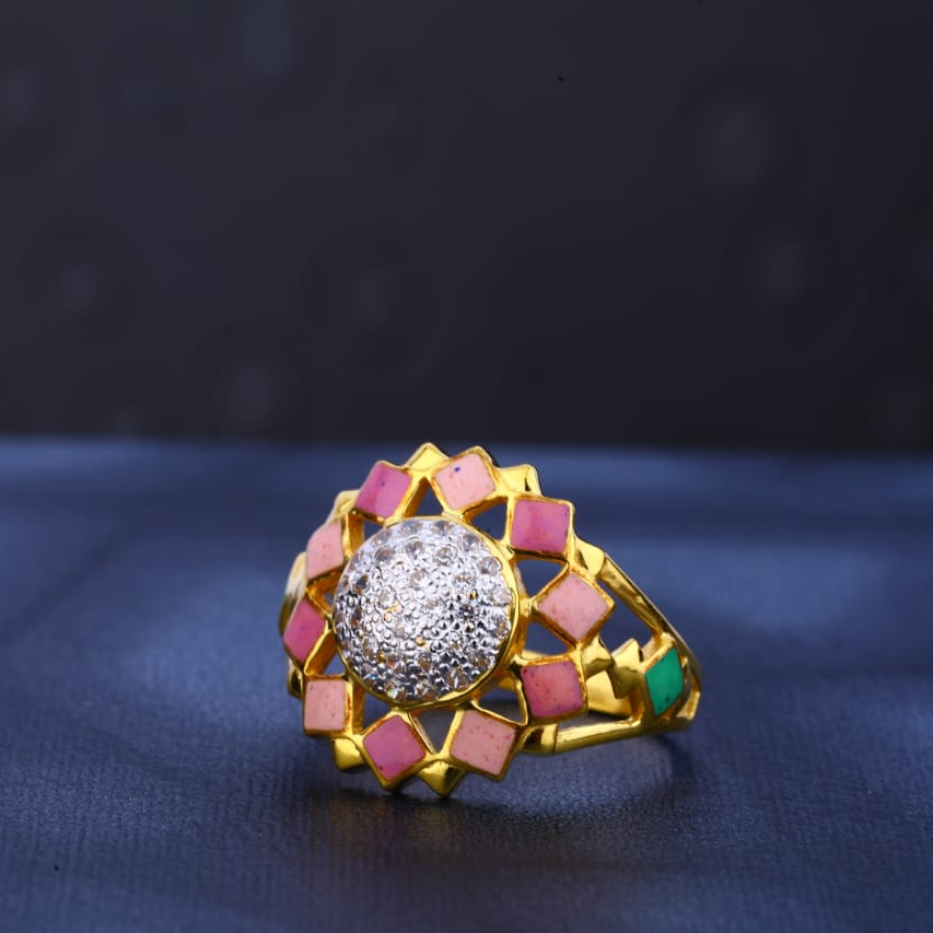 916 Gold CZ Ladies Delicate Ring LR484
