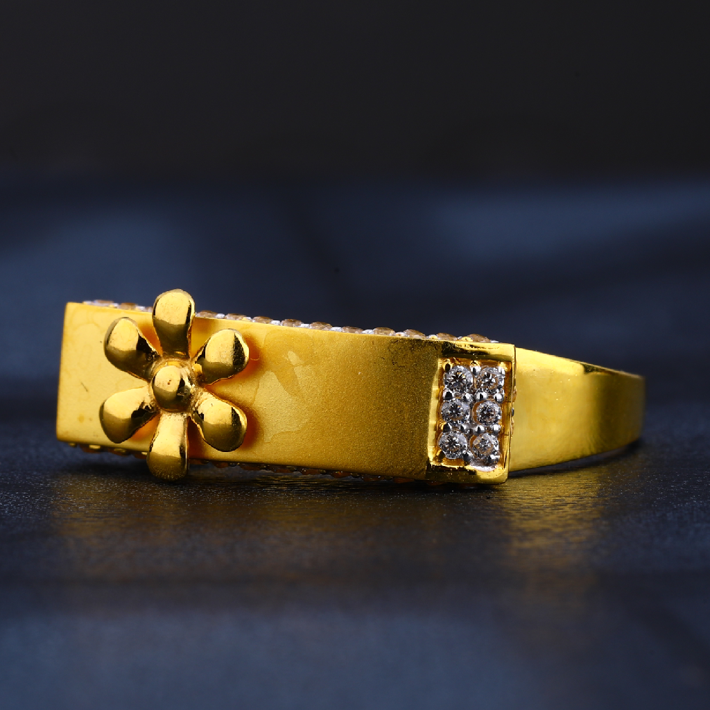 22CT CZ Gold Women's Delicate Hallmark Ring LR839