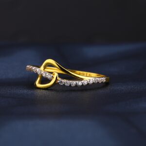 22CT CZ Gold Stylish Ladies Ring LR835