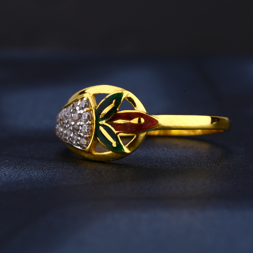 22CT CZ Gold Fancy Ladies Ring LR833