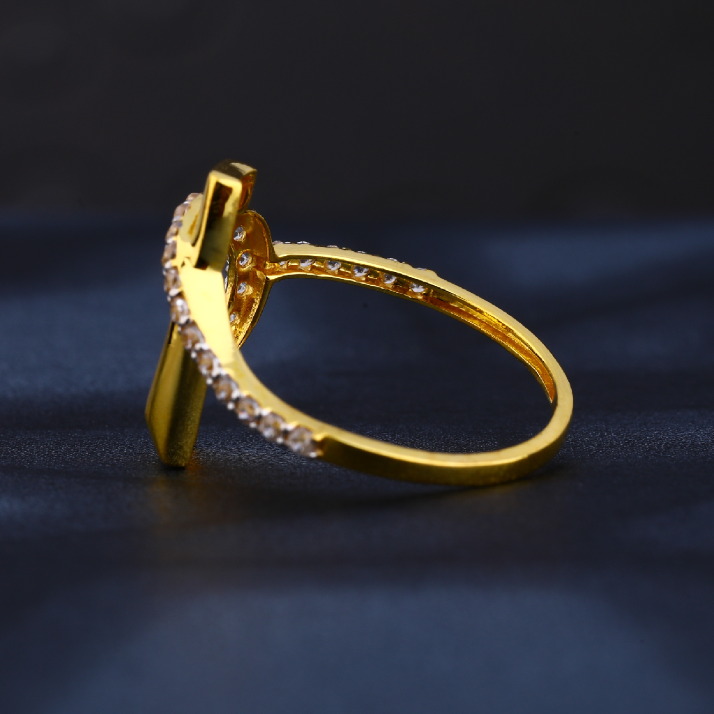 22CT CZ Gold Delicate Ladies Ring LR831 - Image 2