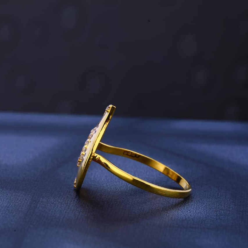 22KT Gold CZ Hallmark Stylish Ladies Ring LR520 - Image 2
