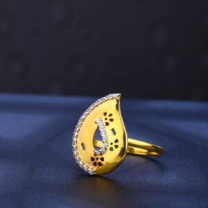 22KT Gold CZ Hallmark Stylish Ladies Ring LR520