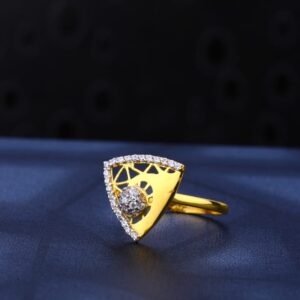 22KT Gold CZ Hallmark Exclusive Ladies Ring LR523