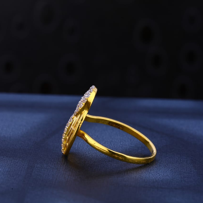 22KT Gold CZ Hallmark Delicate Ladies Ring LR522 - Image 2
