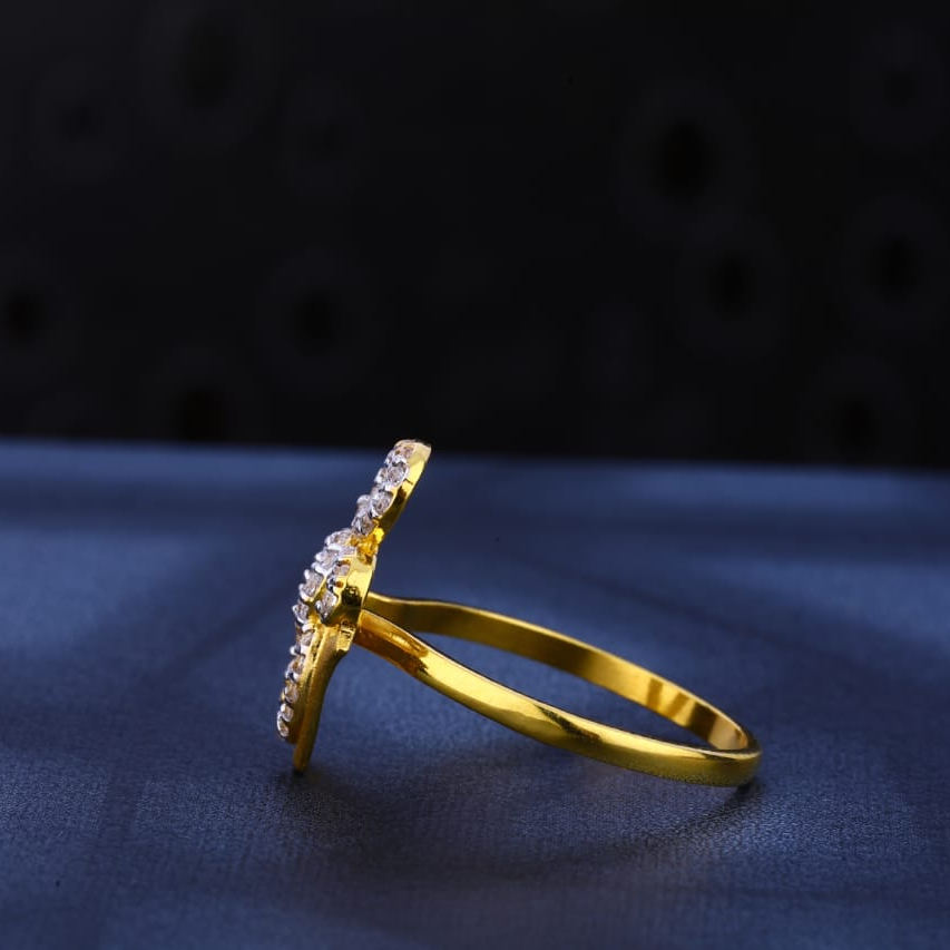 22KT Gold CZ Hallmark Designer Ladies Ring LR524 - Image 2