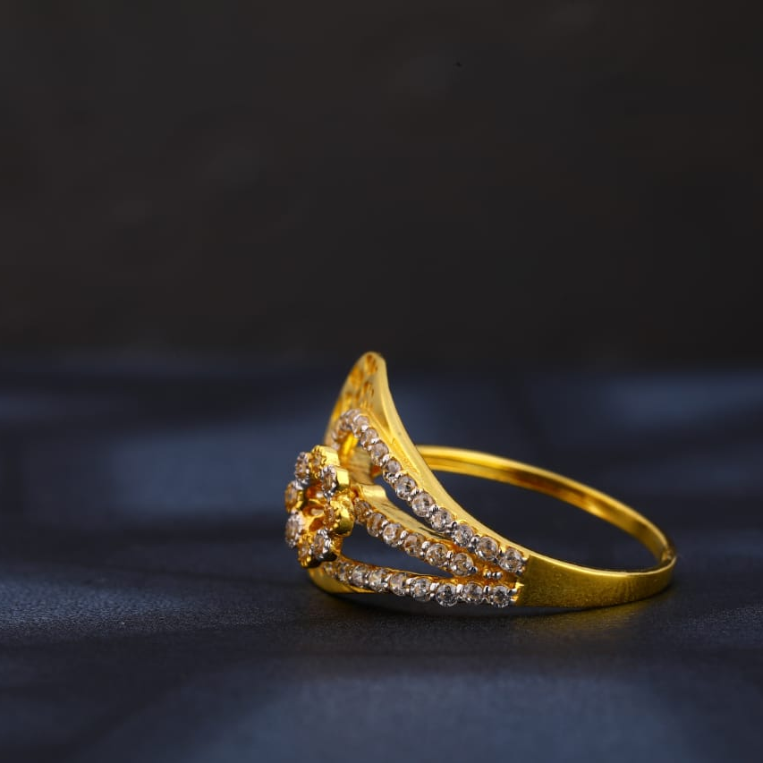 22KT Gold CZ Stylish Ladies Ring LR800 - Image 2