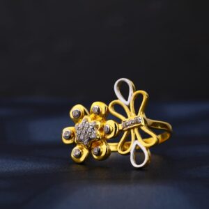 22KT Gold CZ Fancy Ladies Ring LR804